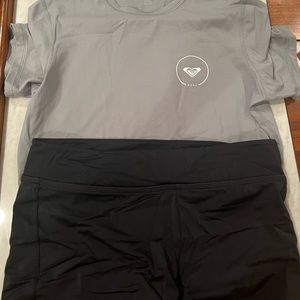 Women’s swim shirt and swim shorts